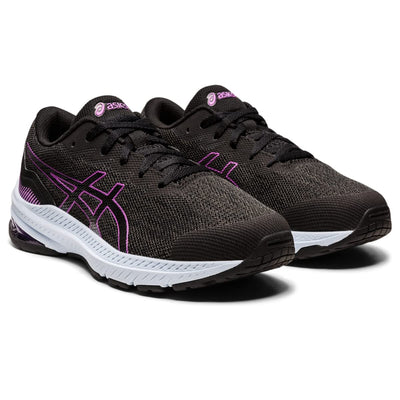 ASICS Kid's GT-1000 11 Grade School Running Shoes 5 Big Kid Graphite Grey/Orchid