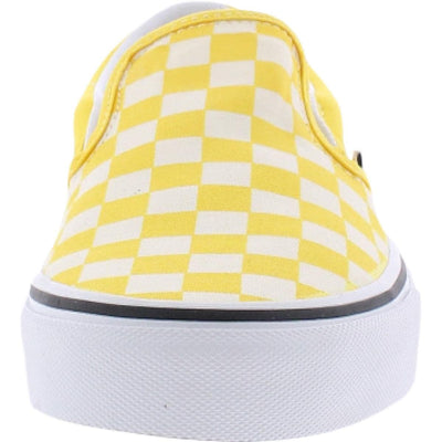 Vans Men's Classic Slip On Trainers, (Checkerboard) Cyber Yellow/True White, Size 11.5, Chessboard Cyber Yellow True White, 10