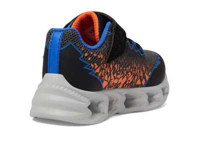 Skechers Kids Vortex 2.0-Zorento Sneaker, Black/Blue/Orange, 10 US Unisex Toddler