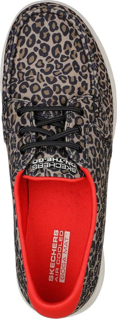 Skechers Go Walk Lite Leopard Print Boat Shoe Leopard 9 M