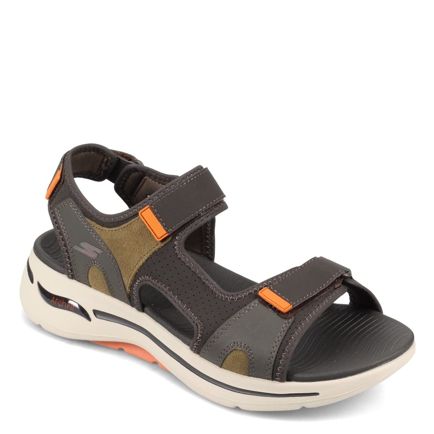 Skechers Women's Go Walk Arch Fit Sandal Mission 10 Olive Orange