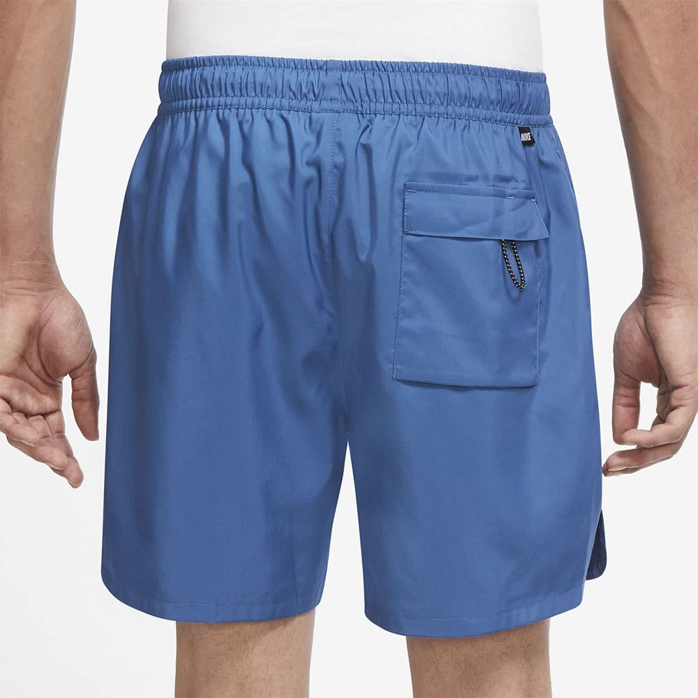 Nike mens Sportswear Sport Essentials Woven Lined Flow Shorts, Dark Marina Blue/White, Small