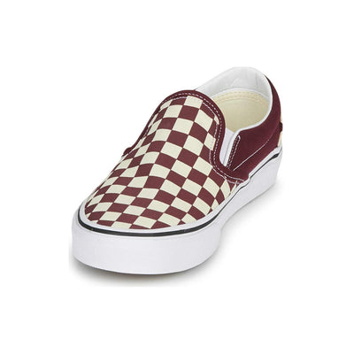 Vans Men's Classic Slip On, (Checkerboard) Port Royale/True White, Size 6