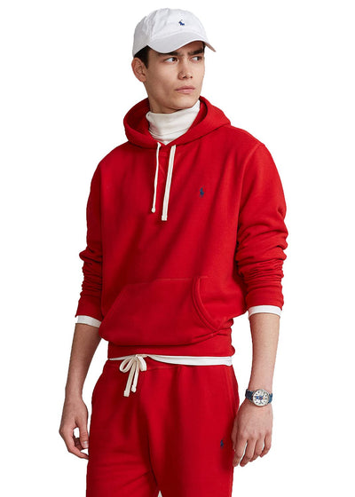 Polo Ralph Lauren Men's Fleece Pullover Hoodie Medium (Spring/Summer 2023) Racing Red