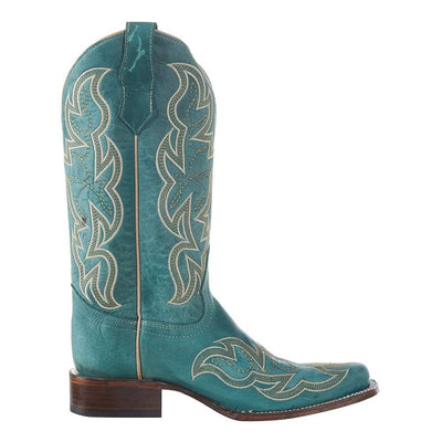 Corral Boots Women`s Turquoise Embroidered 12" Boot Turquoise 8.5 B