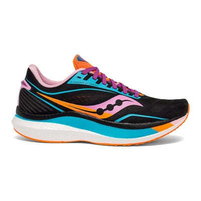 Saucony Women's Endorphin Speed, Black/Multi, 9 Medium