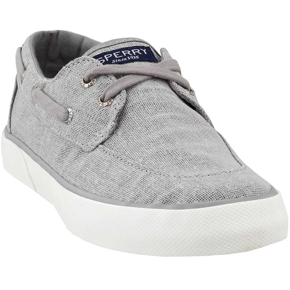 Sperry Womens Pier Boat Sparkle Canvas Slip On Sneakers Shoes Casual - Grey - Size 7 B