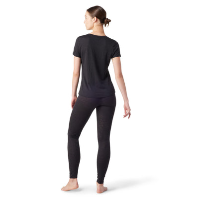 Smartwool SW016638001XS Women’s Merino 150 Lace V-Neck Short Sleeve Black XS