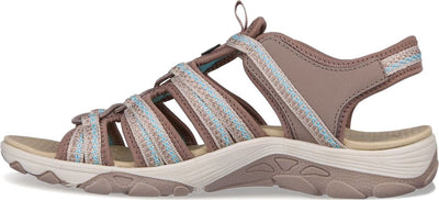 Skechers Women's Arch FIT Reggae-GROUNDBREAKIN Fisherman Sandal, Dark Taupe, 7