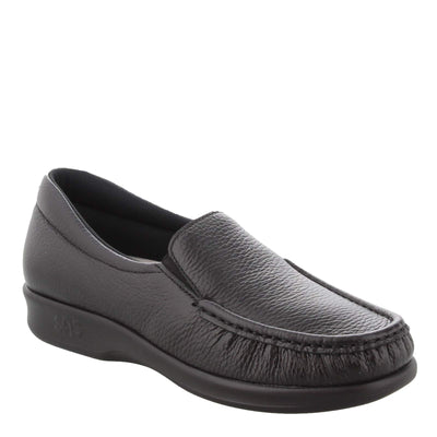 SAS Twin Slip On Comfort Loafer Black 7.5 N - Narrow (AA)