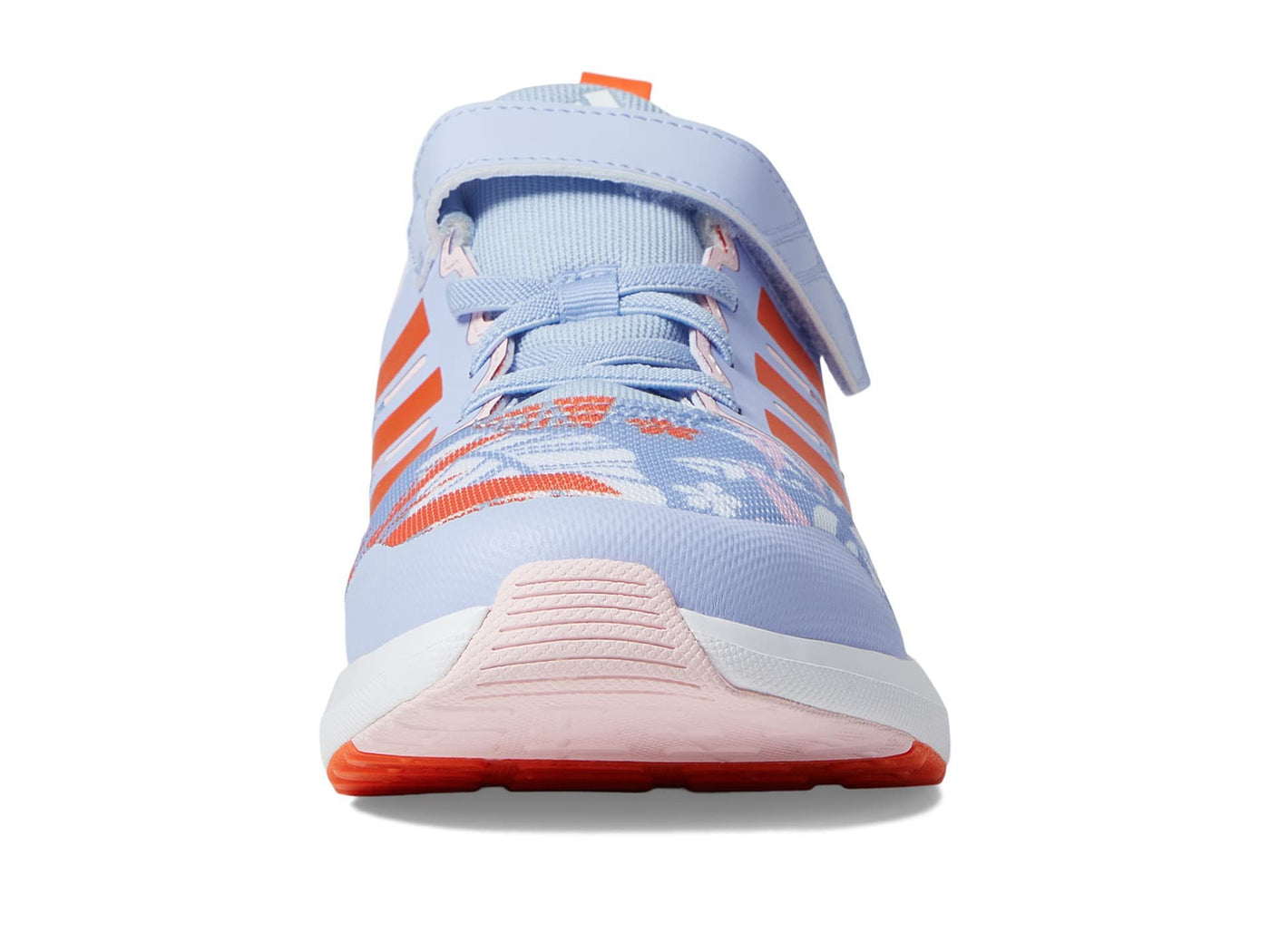 adidas Unisex-Child Fortarun 2.0 Cloudfoam Sport Running Lace Top Strap Shoes 5.5 Big Kid Blue Dawn/Semi Impact Orange/White (Elastic) (Moana)