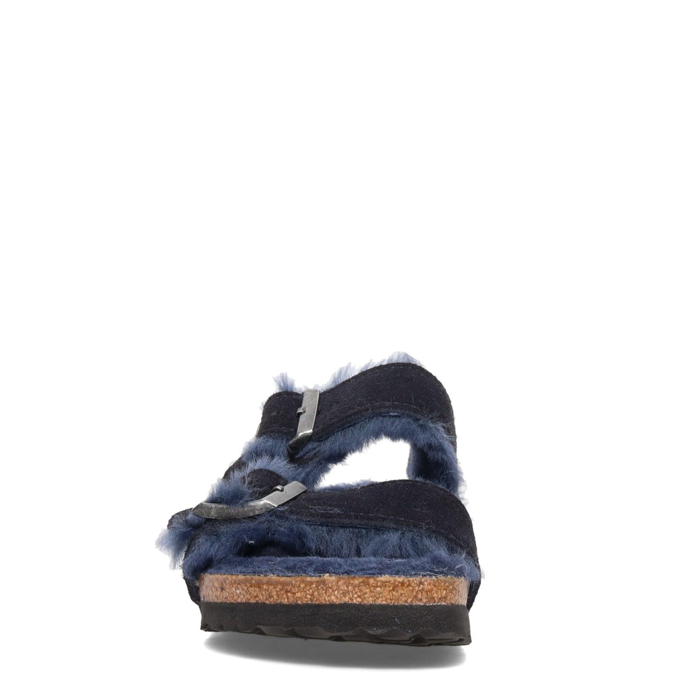 Birkenstock Arizona Shearling Suede Leather Narrow Women | Midnight (1020583) (7, Midnight)