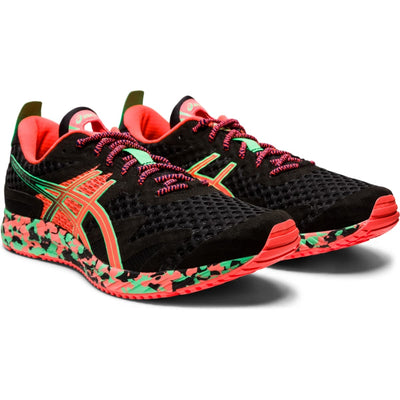 ASICS Men's Gel-Noosa Tri 12 Running Shoes, 8, Black/Flash Coral