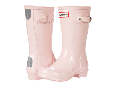 Hunter® Original Kids' Gloss Rain Boots for Kids – Knee High Design – Cushioned Footbed – Nylon Lining Salt Pink 2 Little Kid M