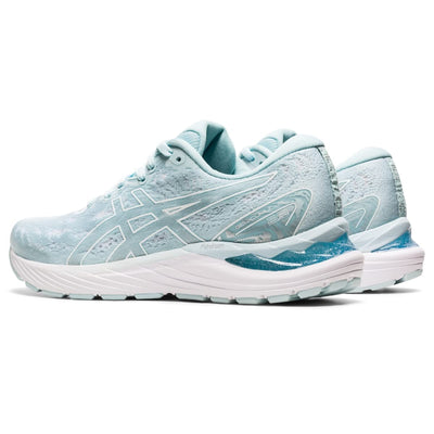 ASICS Women's Gel-Cumulus 23 Running Shoes, 8, Aqua Angel/White