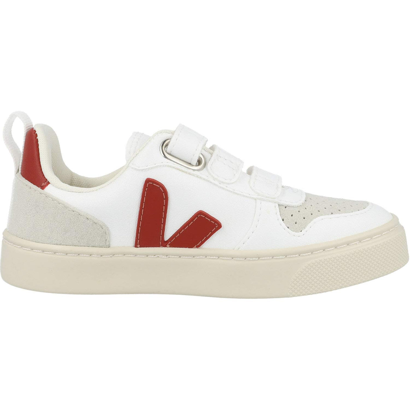 Veja Small V-10 Hook-and-Loop (Little Kid/Big Kid) White Rouille 29 (US 12 Little Kid) M