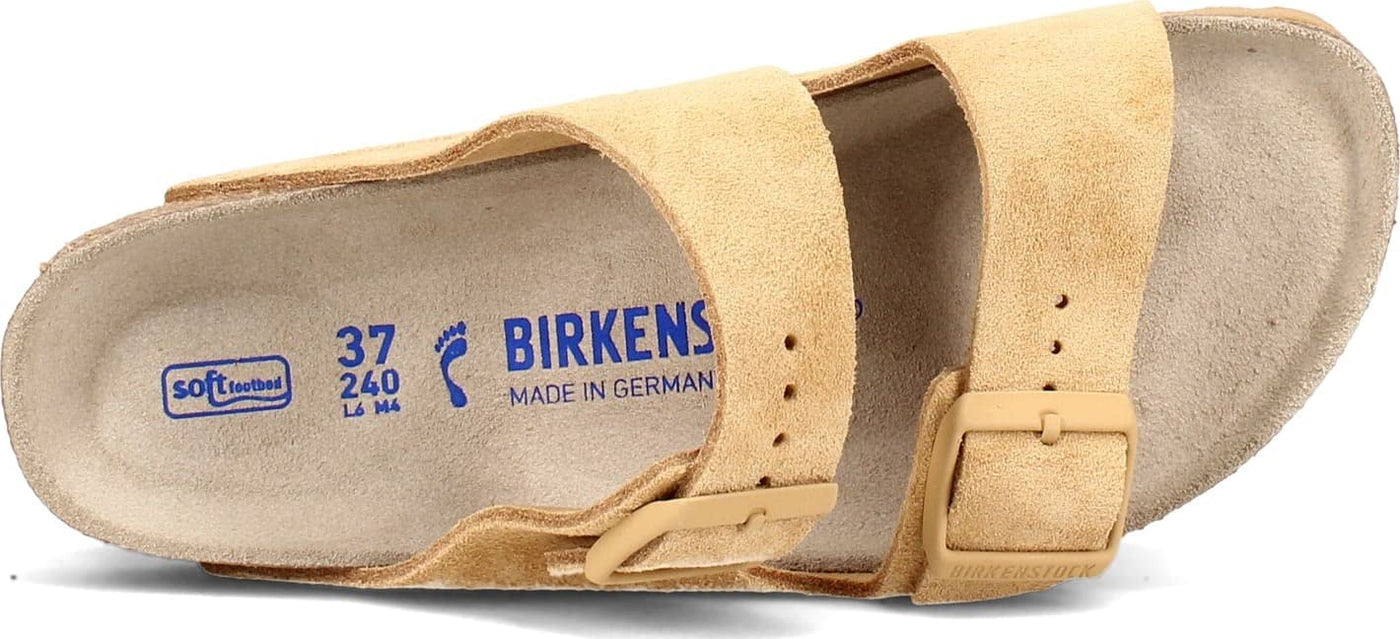 Birkenstock Unisex Arizona Soft Footbed Latte Cream Suede 37 N EU Women's 6-6.5 US/Men's 4-4.5 US