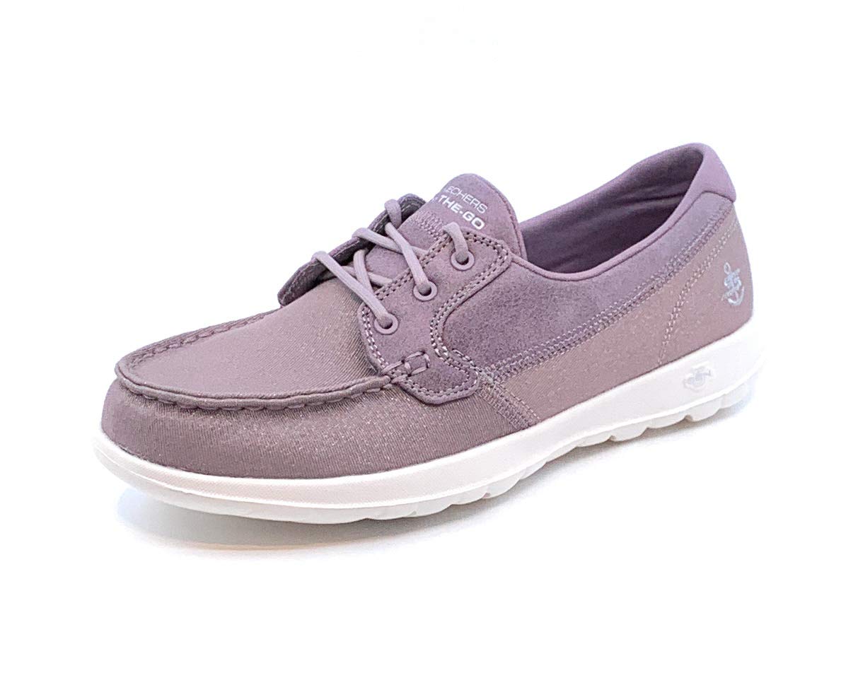 Skechers Women's Go Walk Lite - Strand 16420 Boat Shoes (6 M US, Light Mauve)