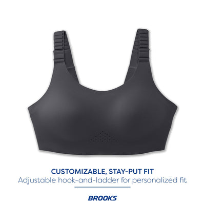 Brooks Women's Scoopback 2.0 Sports Bra for High Impact Running, Workouts & Sports with Maximum Support - Asphalt - 40DDE