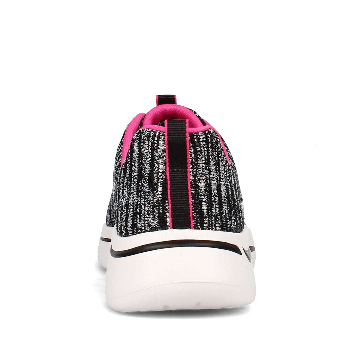 Skechers Women's GO Walk Arch FIT-Glee Sneaker, Black/Hot Pink, 6.5