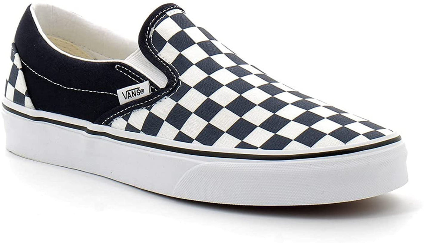 Vans Men's Classic Slip-On Checkerboard Sneakers, Parisian Night/True White, 10 Medium US