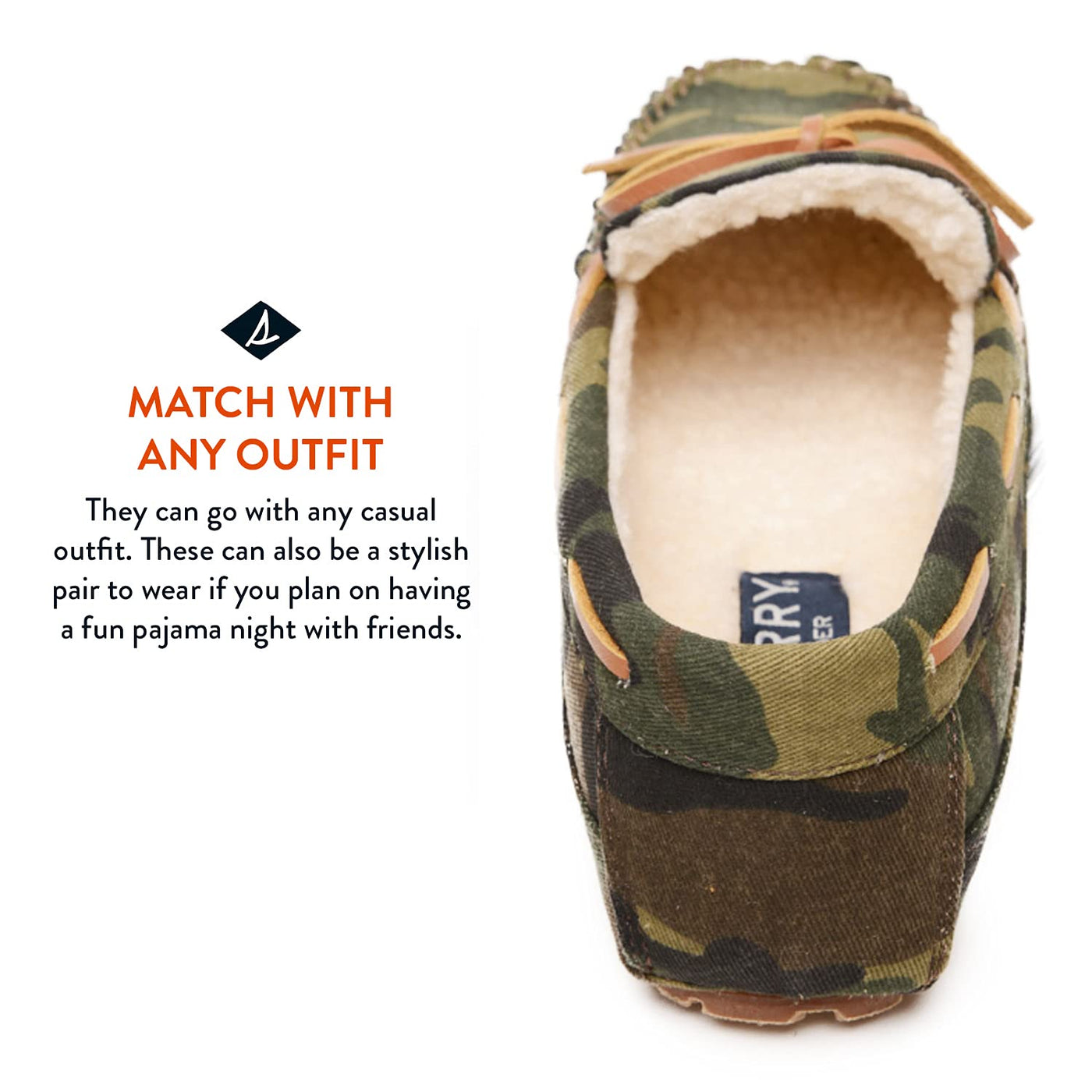 Sperry Men's Trapper Moccasin Slippers with Berber Lining (Camo Print, numeric_11)