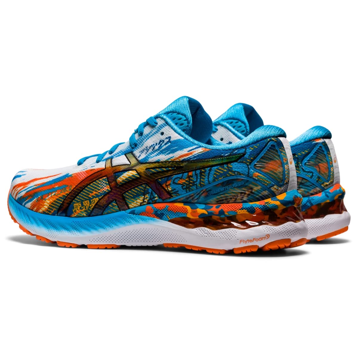 ASICS Gel-Nimbus® 23 Silver Aqua/Marigold Orange 8.5 D (M)