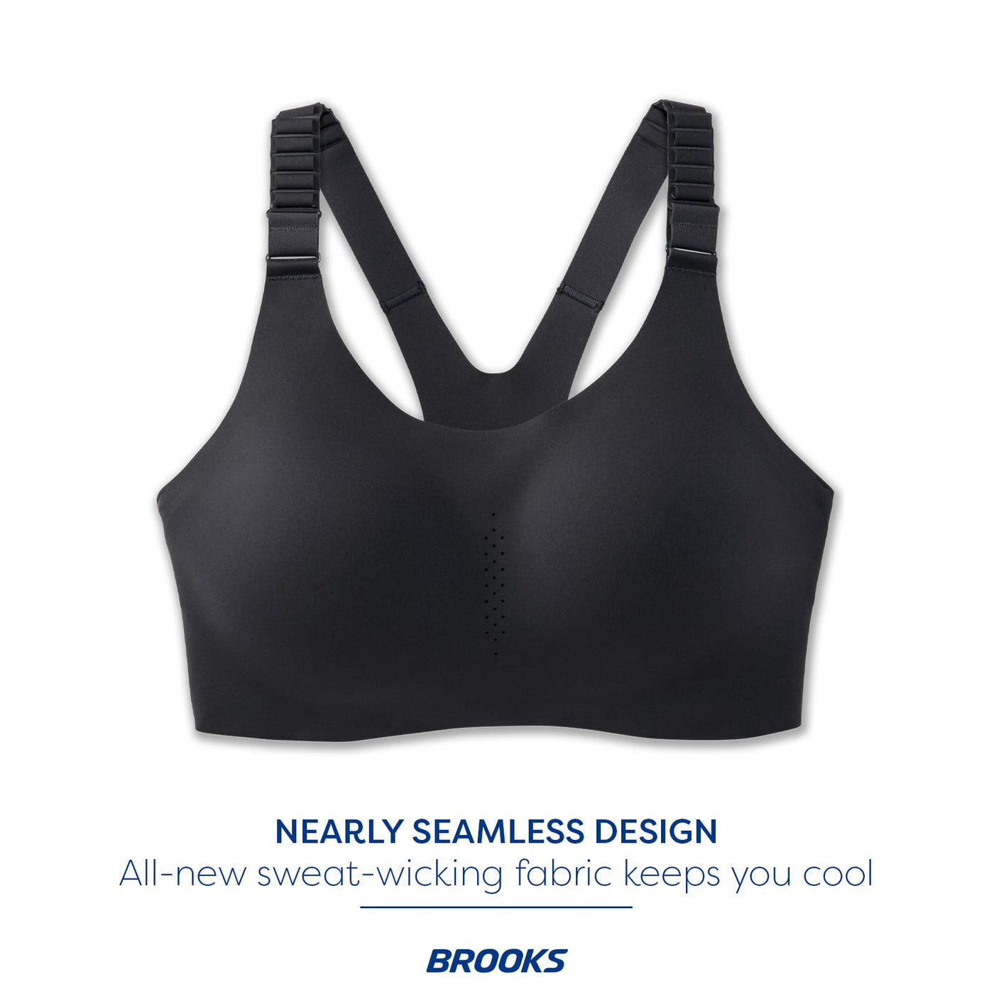 Brooks Women's Racerback 2.0 Sports Bra for High Impact Running, Workouts & Sports with Maximum Support - Asphalt - 36DD