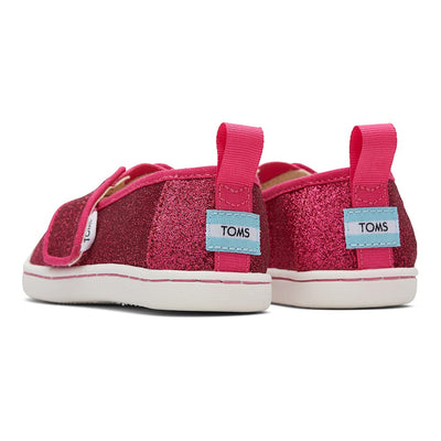 TOMS Unisex-Child Alpargata Loafer Flat 4 Big Kid Dark Pink Glitter