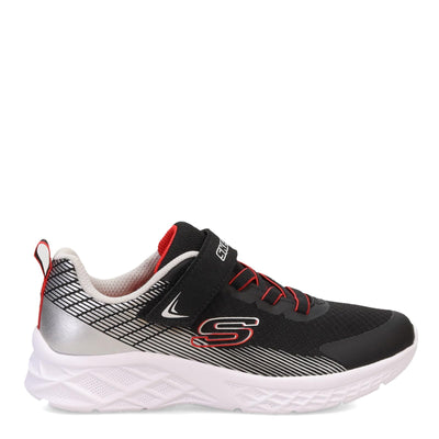 Skechers Kids Microspec Ii-zovrix Sneaker, Black/Silver, 4 US Unisex Big Kid