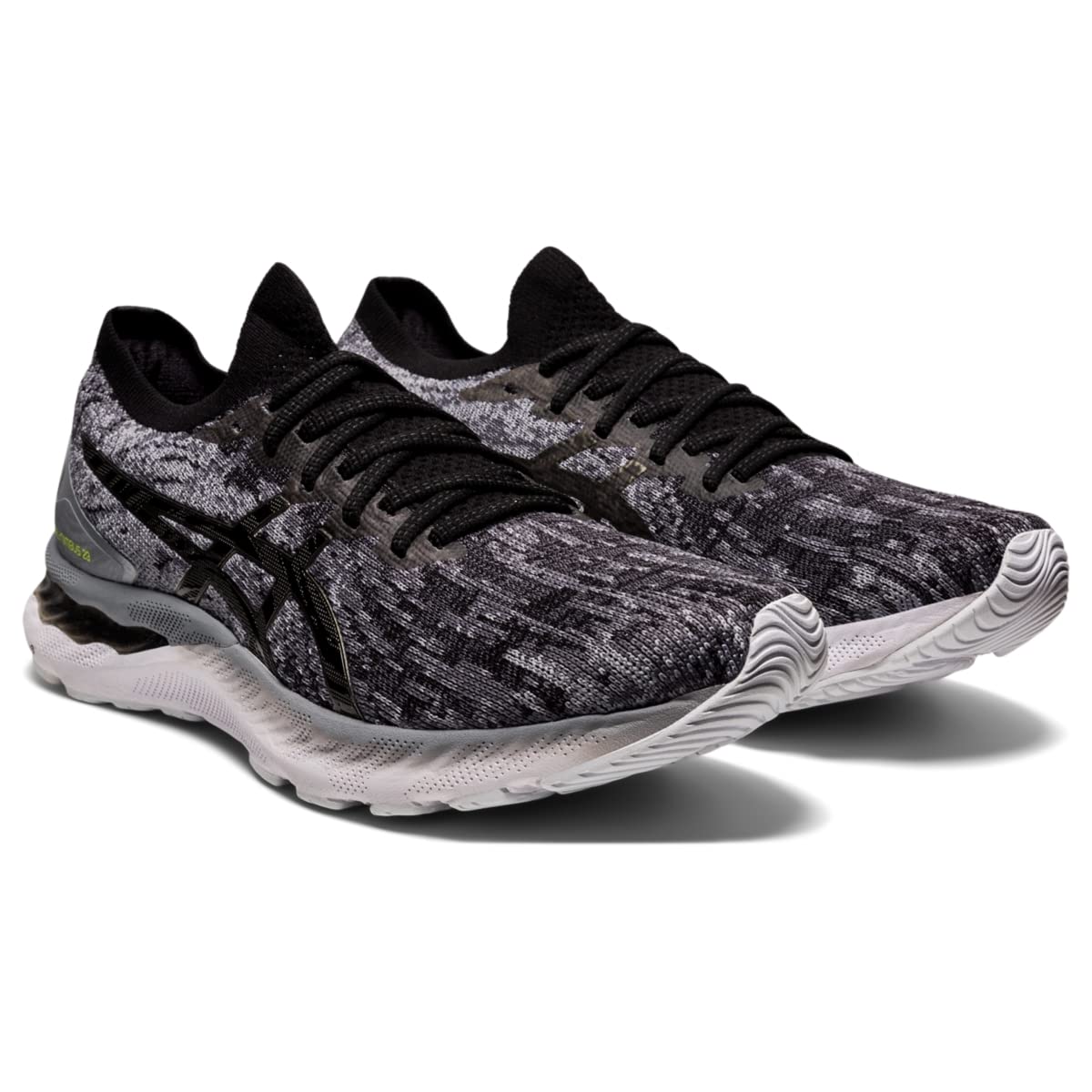 ASICS Men's Gel-Nimbus 23 Knit Running Shoes, 7, Sheet Rock/Black/Knit