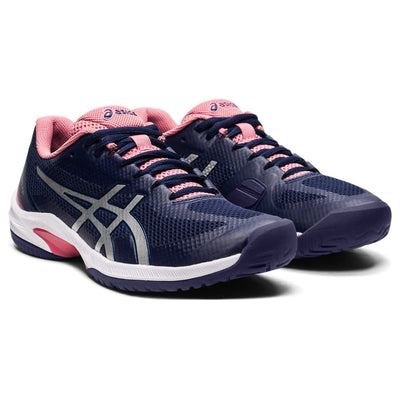 ASICS Women's Court Speed FlyteFoam Tennis Shoes, 5.5, Peacoat/Pure Silver