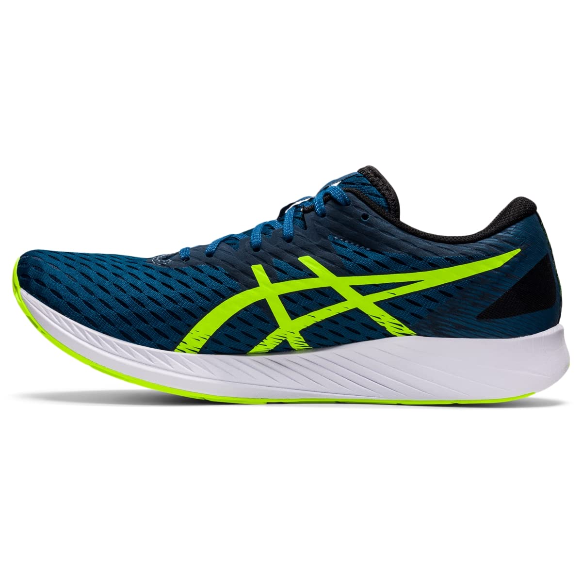 ASICS Men's Hyper Speed Running Shoes, 11.5, MAKO Blue/Hazard Green