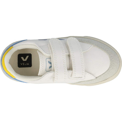 Veja Small V-12 Hook and Loop (Little Kid/Big Kid) Extra White Multicolor/Steel Unisex EU 30 (US 12.5 Little Kid) M