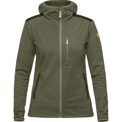 Fjallraven Keb Fleece Hoodie - Women's Laurel Green/Deep Forest X-Large