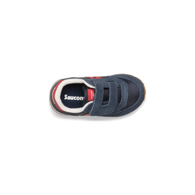 Saucony Unisex-child Baby Jazz Hook & Loop , NAVY/RED, 7.5 W