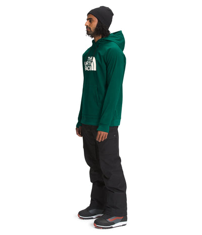 THE NORTH FACE Men's Tekno Logo Water-Repellent Fleece Hoodie, Night Green, Medium Regular