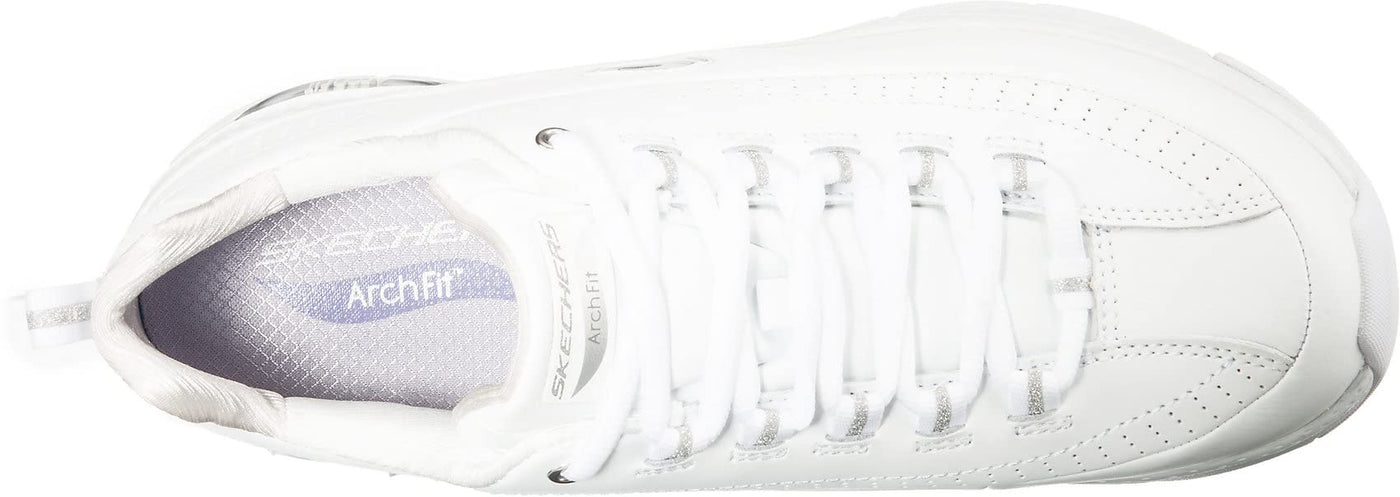 Skechers Sport Arch FitCiti Drive Womens Sneaker 95 CD US WhiteSilver