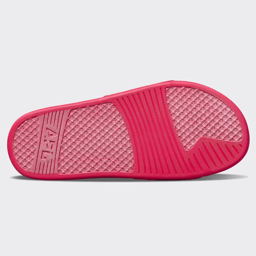 APL: Athletic Propulsion Labs Women's Big Logo Techloom Slide, Red/White, 9