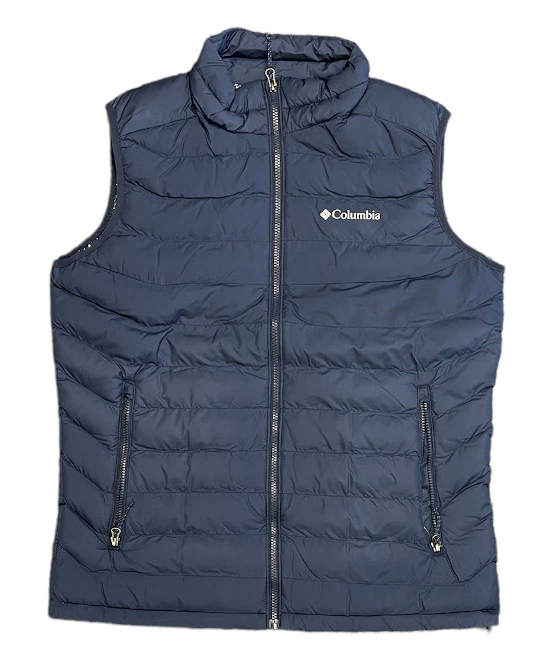 Columbia Mens White Out Omni-Heat Puffer Vest (M, Navy)