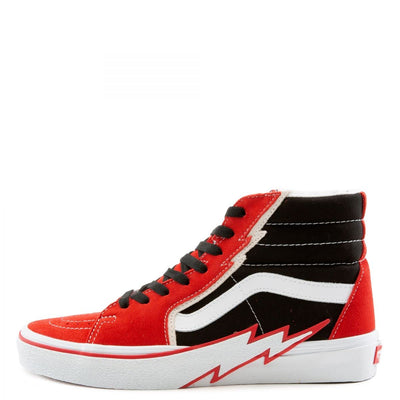 Vans US 7.5 Men's Hi-Top Trainers (Bolt) Racing Red/Black, 36 EU, Bolt Racing Red Black, 4.5