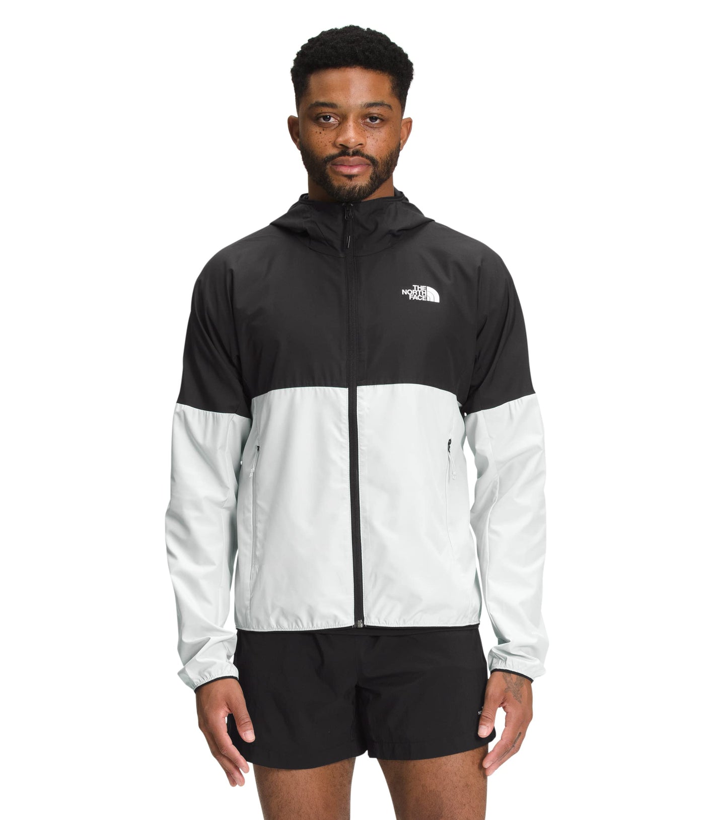 THE NORTH FACE Men's Flyweight Hooded Jacket, TNF Black/Tin Grey, X-Large