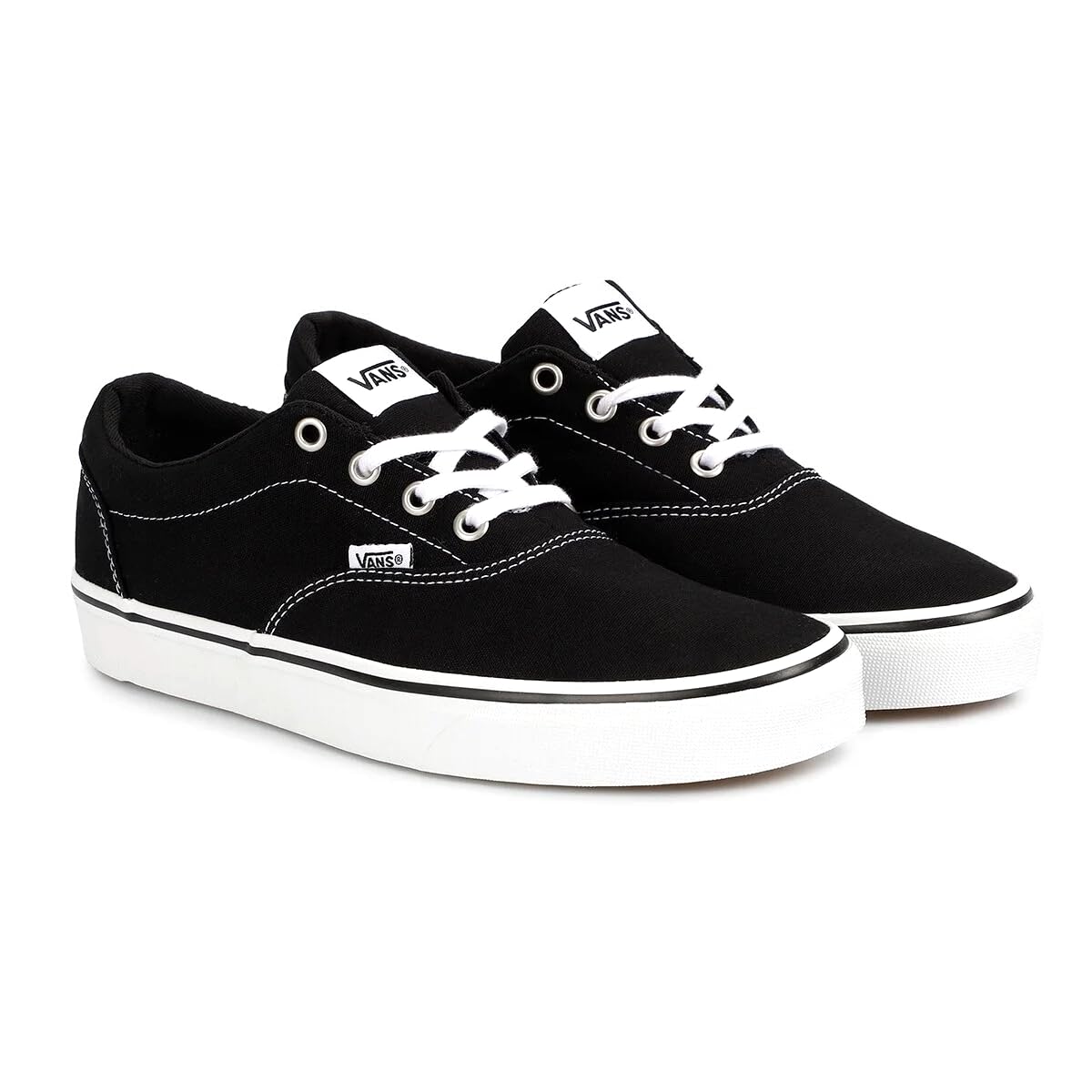 Vans Men's Doheny Decon Suede Sneaker 8.5 Canvas Black White