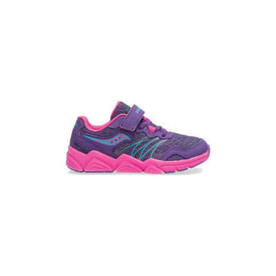 Saucony Kids' Flash A/C Sneaker, Purple, 5 W US Little Kid