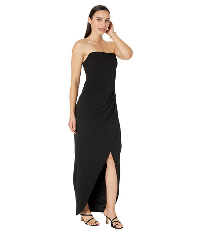 Calvin Klein Womens Strapless Long Bodycon Dress Black 4