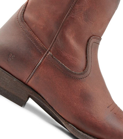 Frye Men's Austin Inside Zip Western Boot, Cognac - Renice Leather - 8.5M