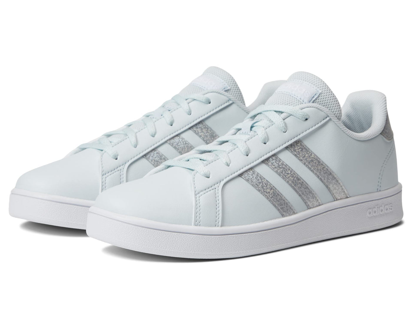 adidas Girl's Grand Court (Little Kid/Big Kid) Blue Tint/Blue Tint/White 1 Little Kid M