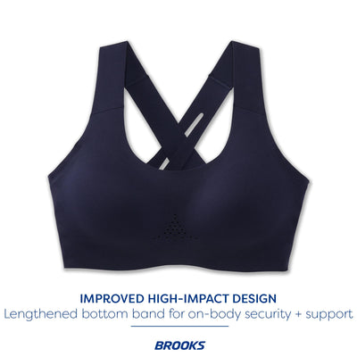 Brooks Women's Crossback 2.0 Sports Bra for Running, Workouts & Sports 38A/B Navy