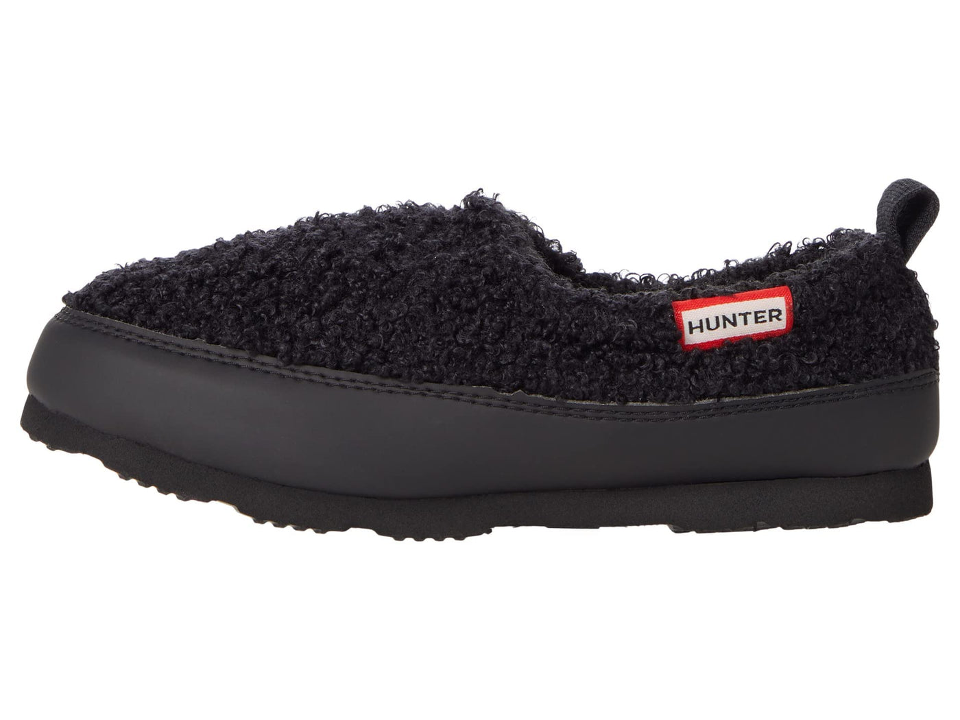 Hunter Faux Shearling and Fur Lining Sherpa Slipper for Girls and Boys - Slip-On Style, and Moisture-Wicking Shoes for Toddlers and Little Kids 6 Toddler Black