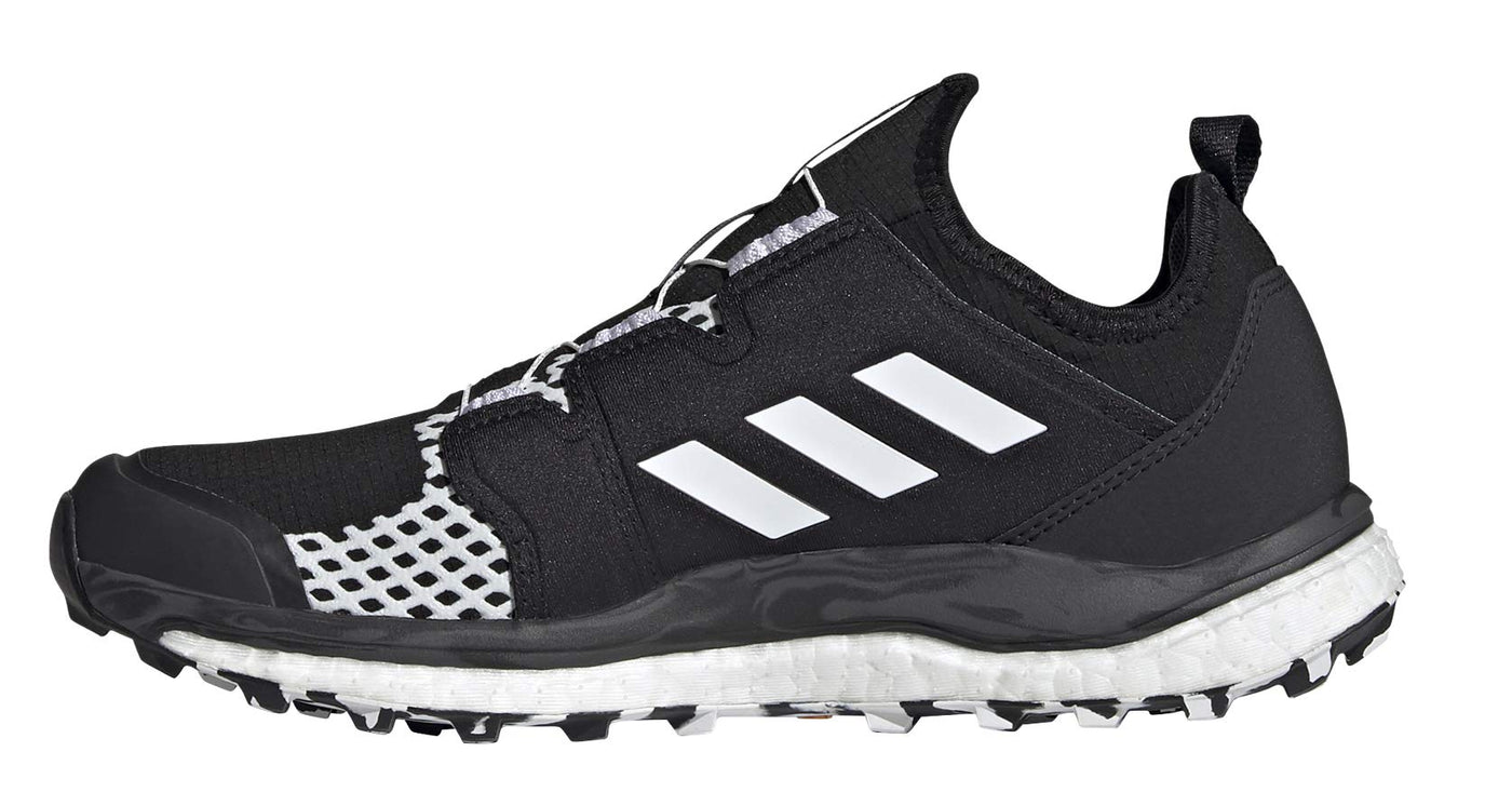 adidas Women's Terrex Agravic BOA Trail Running Shoe, Core Black/FTWR White/Acid Mint - 9